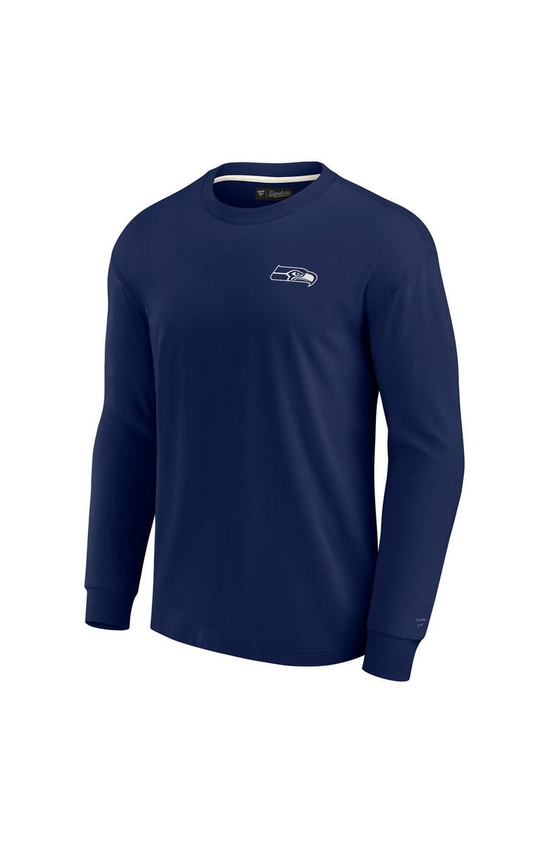 Fanatics Signature Unisex Fanatics Signature Navy Seattle Seahawks Elements Super Soft Long Sleeve T-Shirt, Alternate, color,