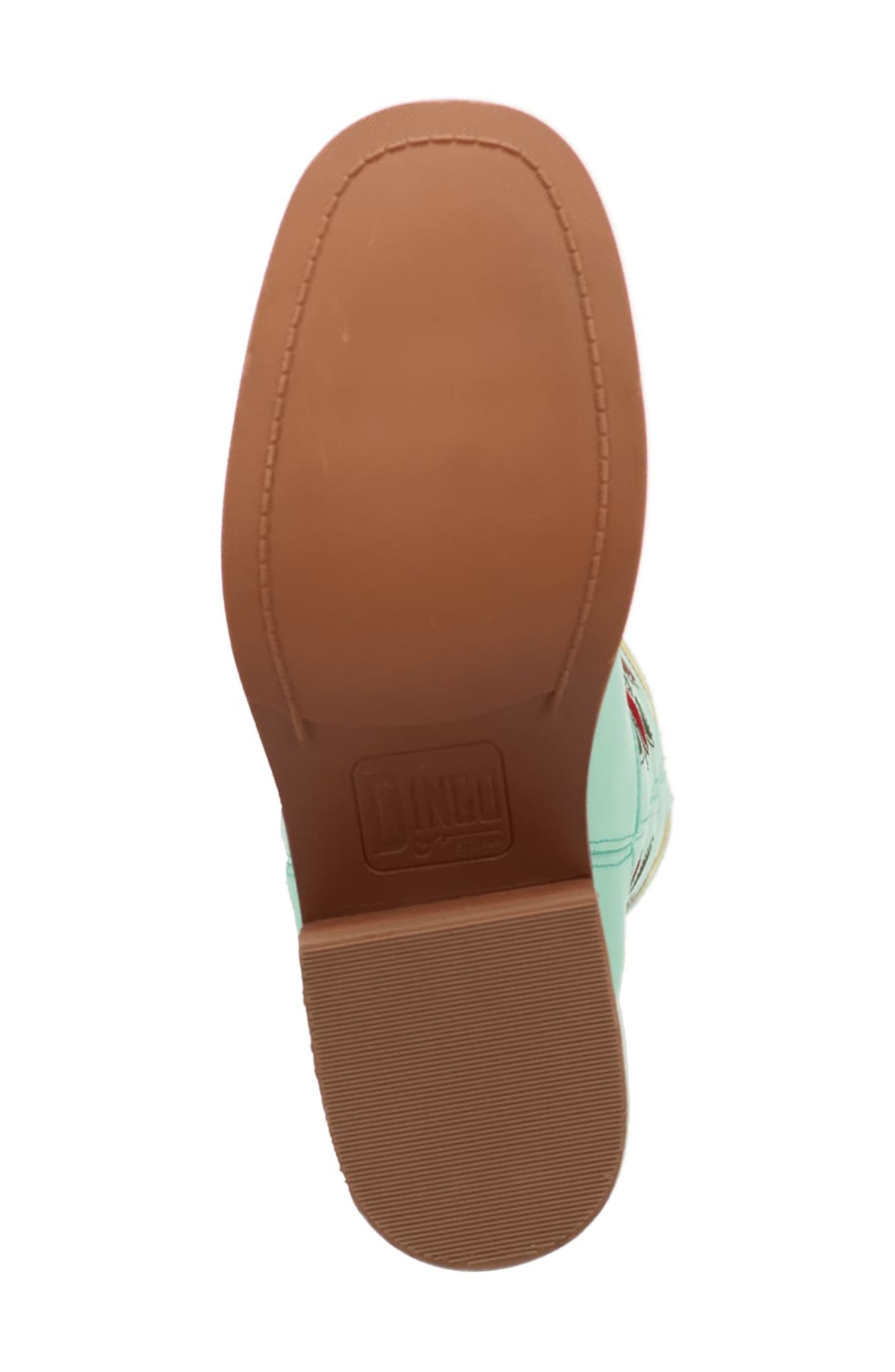 Dingo Bloom Embroidered Boot, Alternate, color, Mint