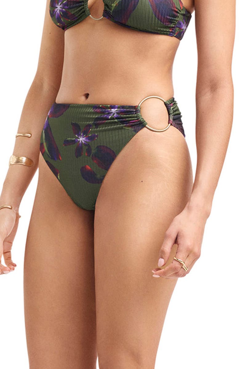 Vitamin A<sup
®</sup
 Lolita Rib Ring Bikini Bottoms, Alternate, color, Watercolor Orchid