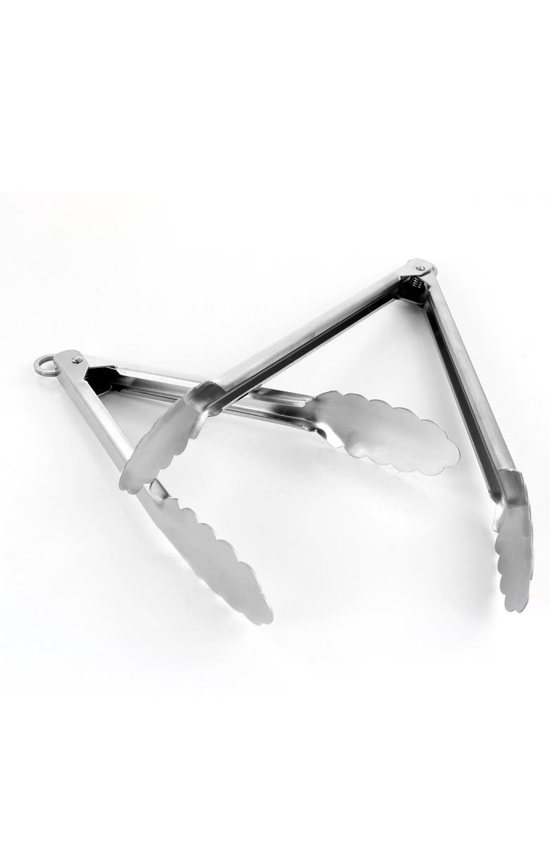 MARTHA STEWART 2 Piece Stainless Steel Tongs, Alternate, color, Silver