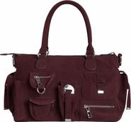 Cynthia Rowley Suede Cargo Pocket Shoulder Bag