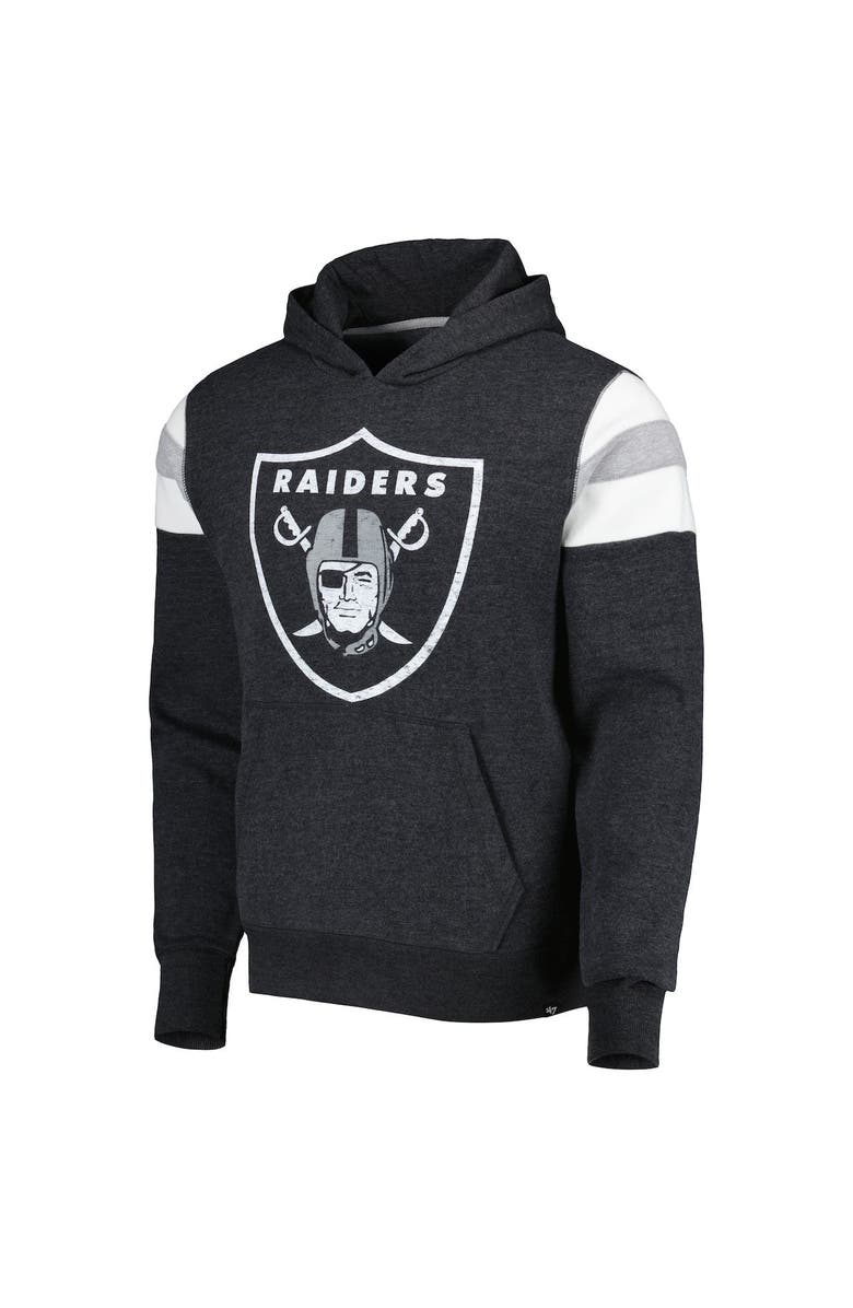 '47 Men's '47 Heathered Black Las Vegas Raiders Premier Nico Pullover Hoodie, Alternate, color, Black