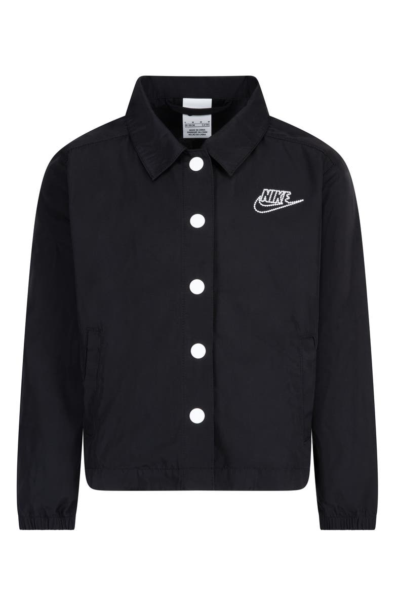 Nike Kids' Cropped Coaches Jacket, Main, color, Black