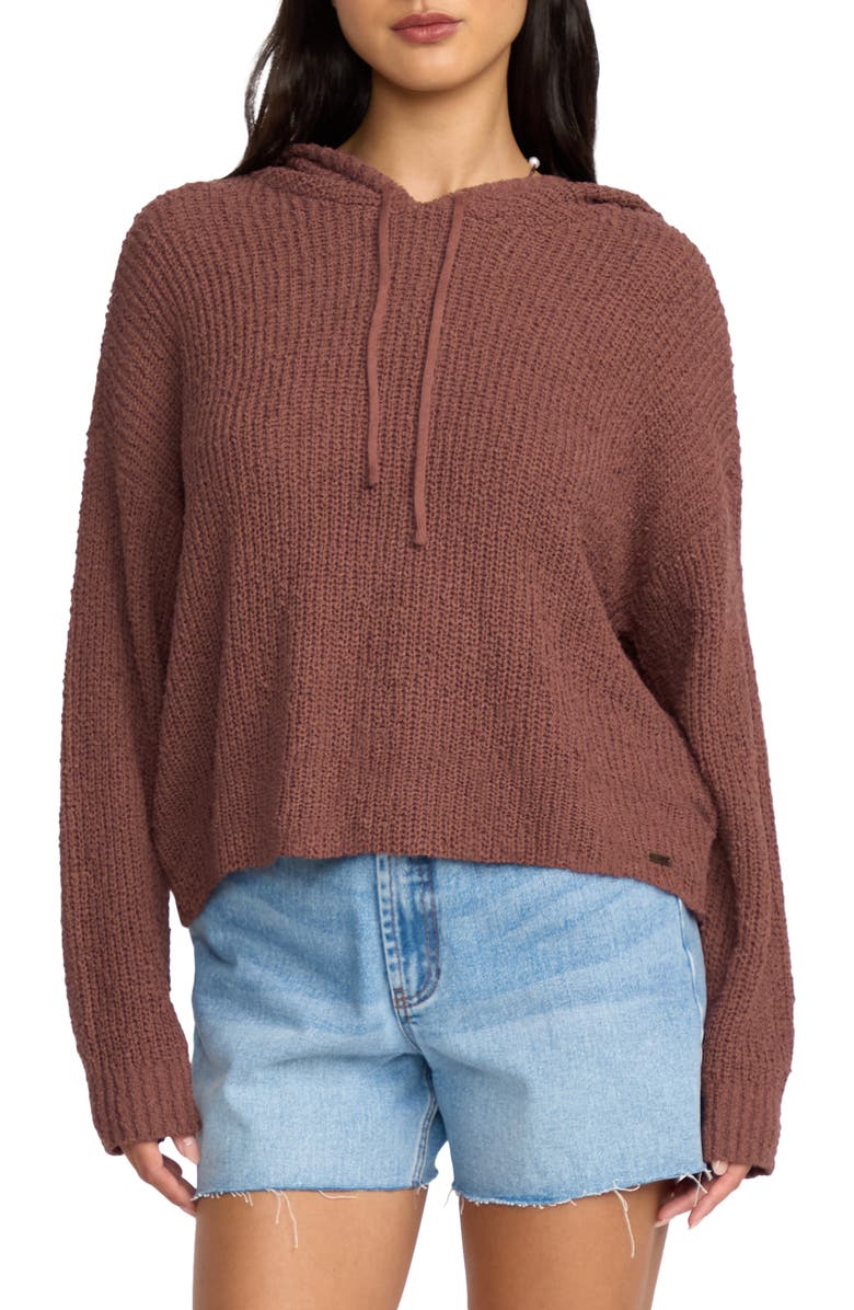 Billabong Hot Beachin' Hooded Sweater, Main, color, Espresso Brown