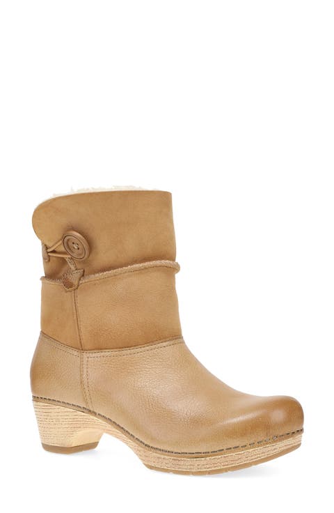 Lillith Genuine Shearling Trim Bootie (Women)