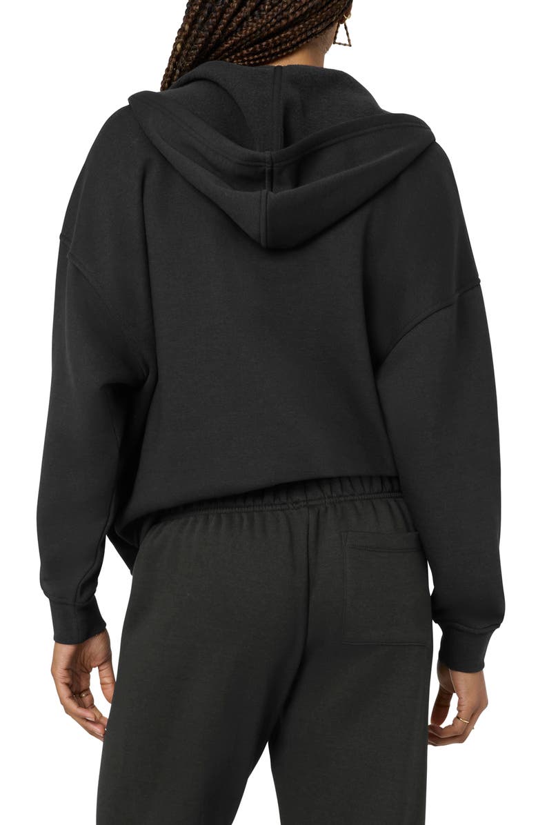 Florence by Mills Cozy Crush Oversize Zip Hoodie, Alternate, color, Black