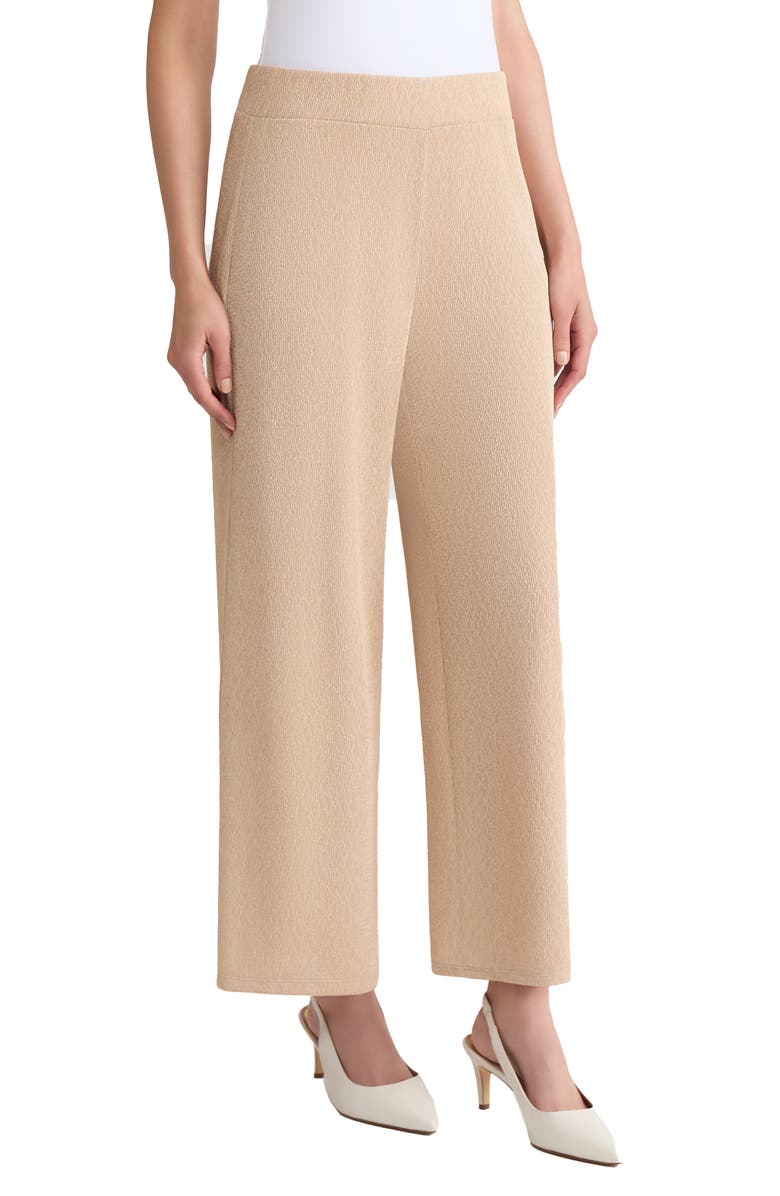 KASPER Wide Leg Ankle Pants, Alternate, color, Soft Sand
