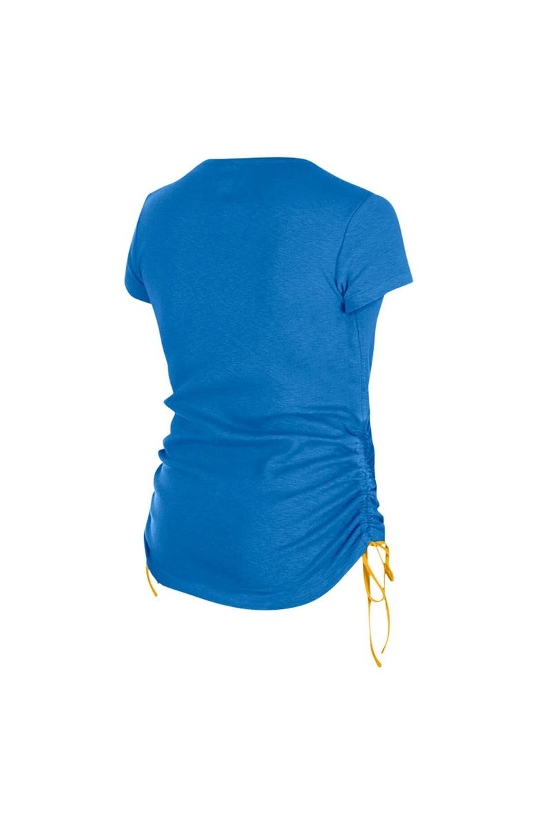 New Era Women's New Era Powder Blue Los Angeles Chargers Ruched Side T-Shirt, Alternate, color, 