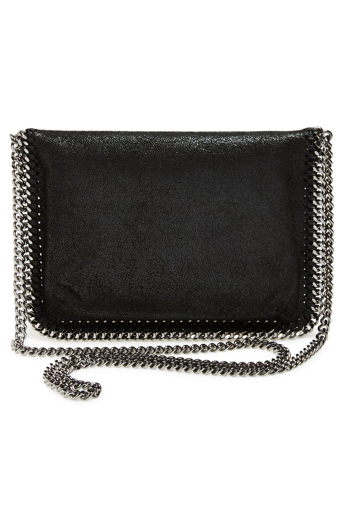 Stella McCartney 'Mini Falabella - Shaggy Deer' Faux Leather Crossbody Bag, Alternate, color, 