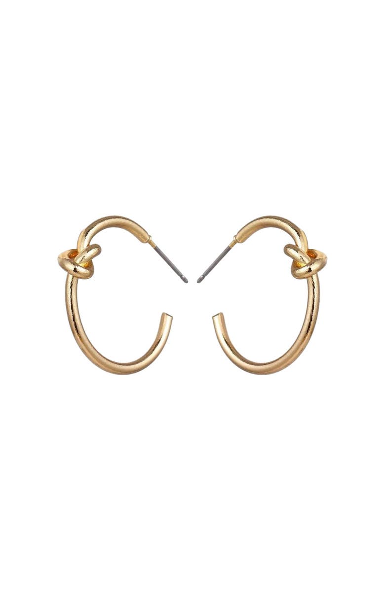 Hollywood Sensation Knot Hoop Earrings, Main, color, Gold