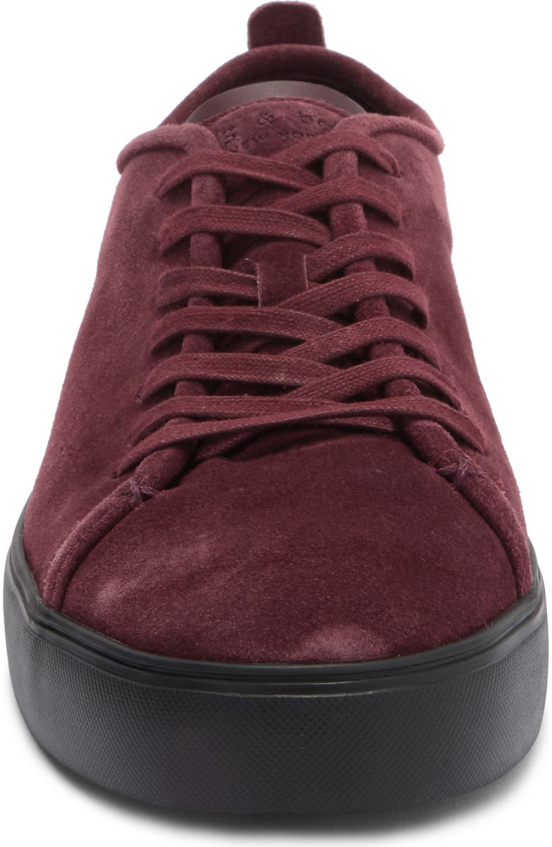 rag & bone Perry Sneaker, Alternate, color, Wine Suede
