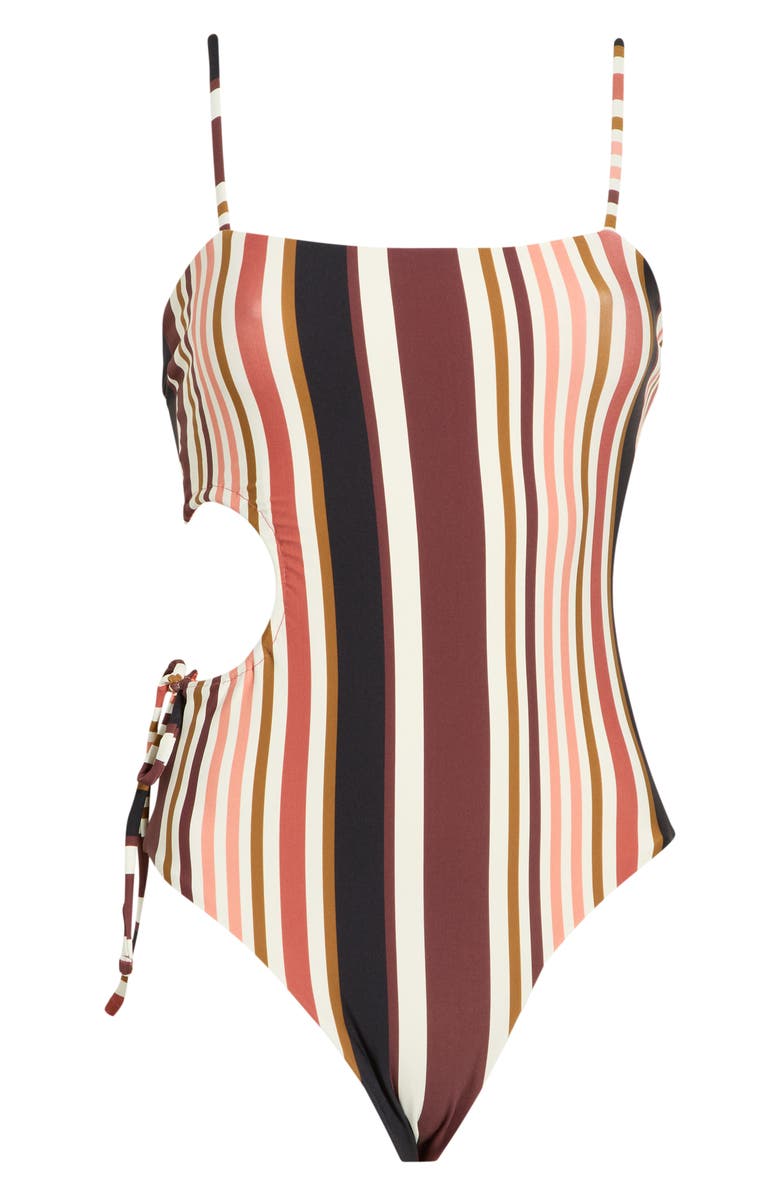 Maaji Ann Reversible One-Piece Swimsuit, Main, color, Brown