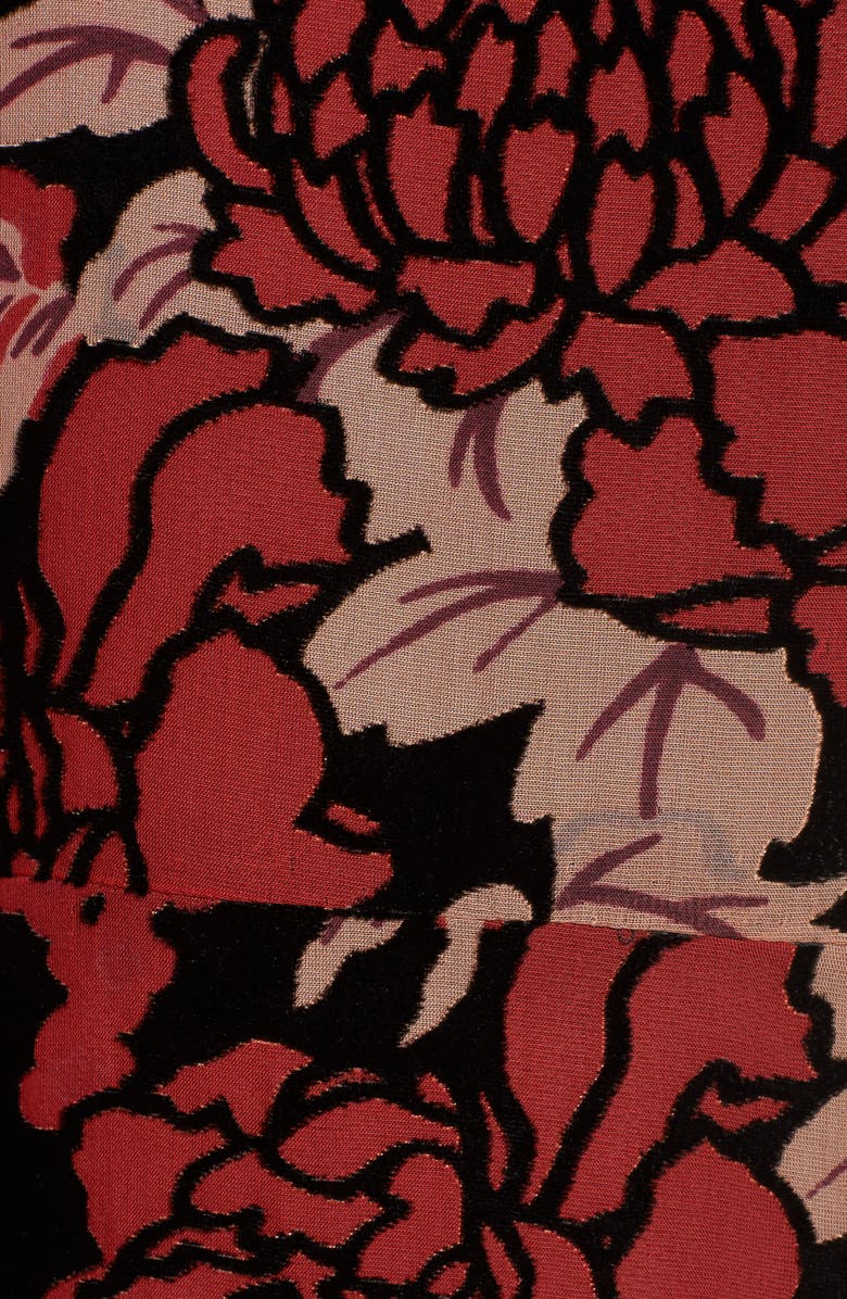 French Connection Wilma Devore Burnout Velvet A-Line Dress, Alternate, color,