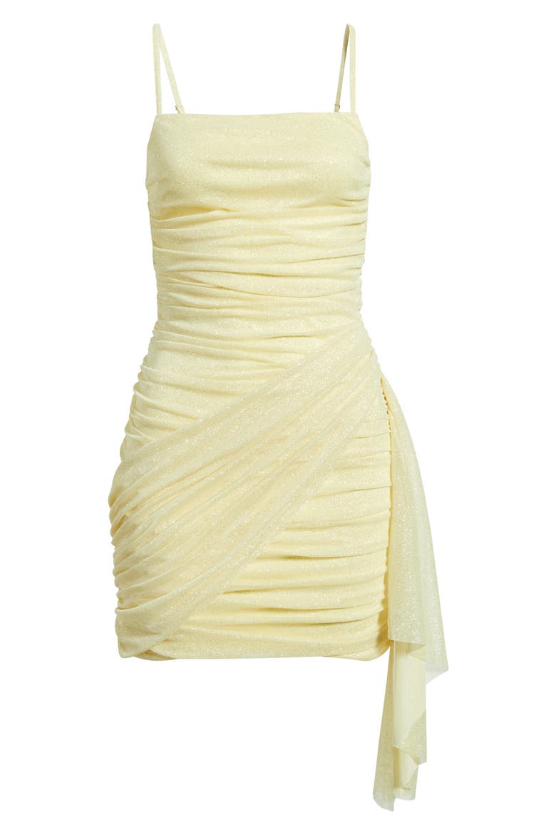 Metallic Sash Detail Minidress, Alternate, color, BUTTER
