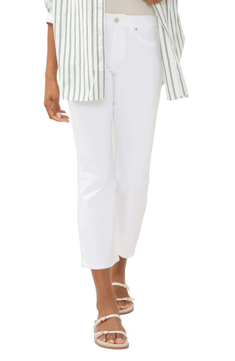 Silver Jeans Co. Suki Curvy Mid Rise Kick Flare Jeans, Main, color, White