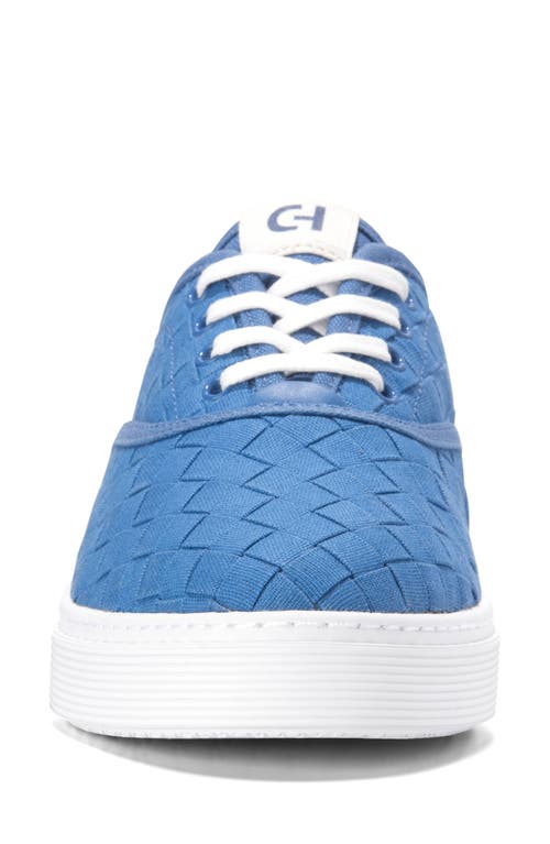 Cole Haan Grandpro Harbor Sneaker In Dutch Blue Woven Canvas