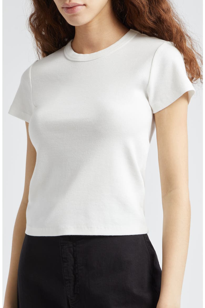 Lexi Sun-In Rib Crewneck T-Shirt, Alternate, color, ANTIQUE WHITE