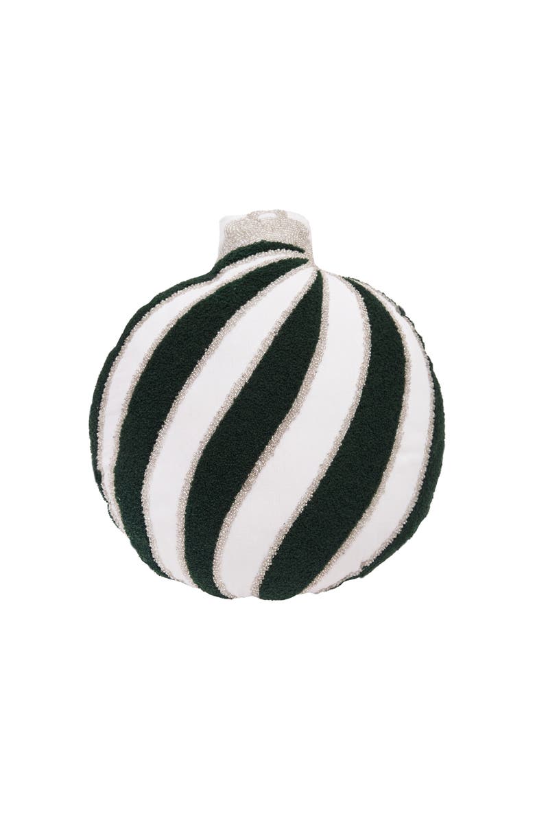 C&F Home Striped Ornament Throw Pillows, Main, color, Green