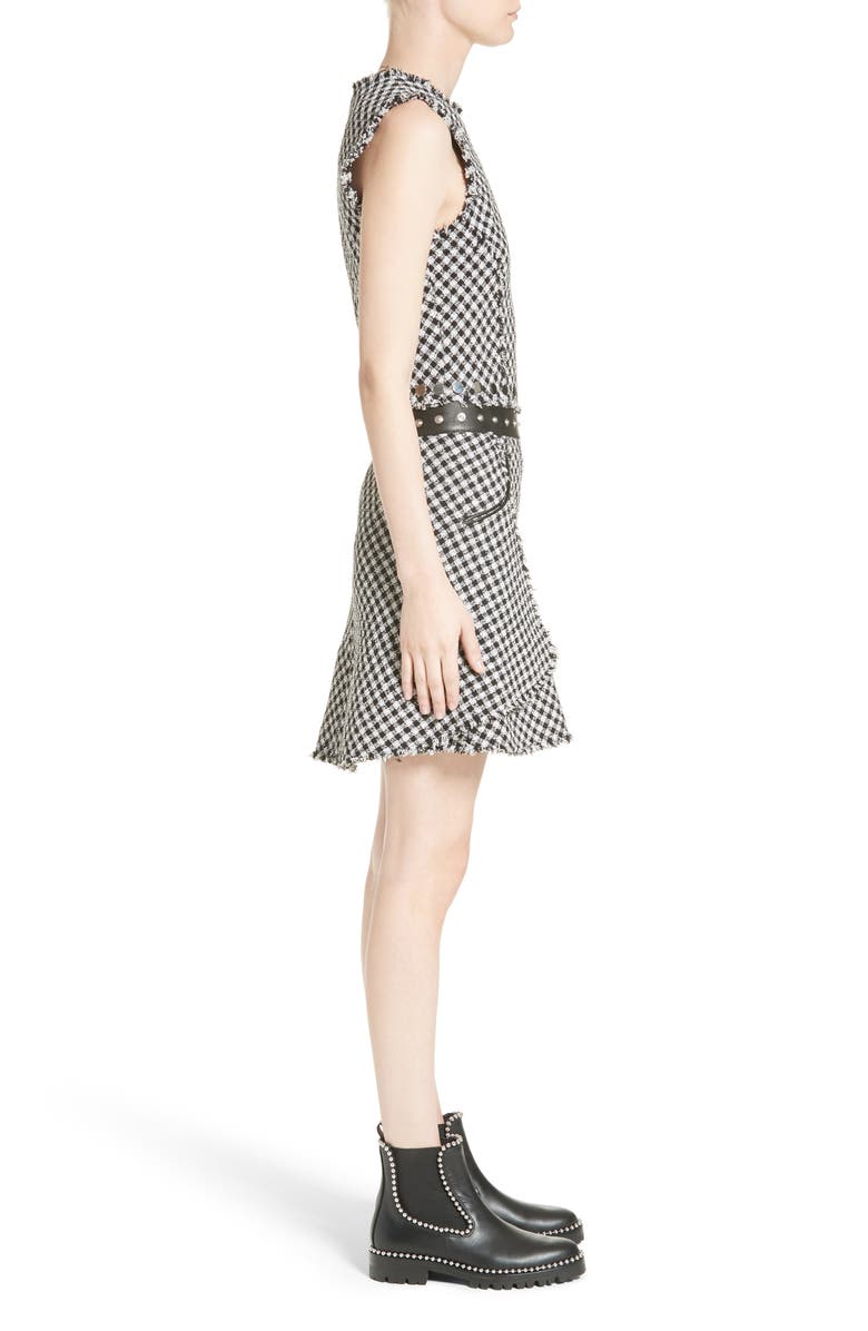 Alexander Wang Check Tweed Dress, Alternate, color, 