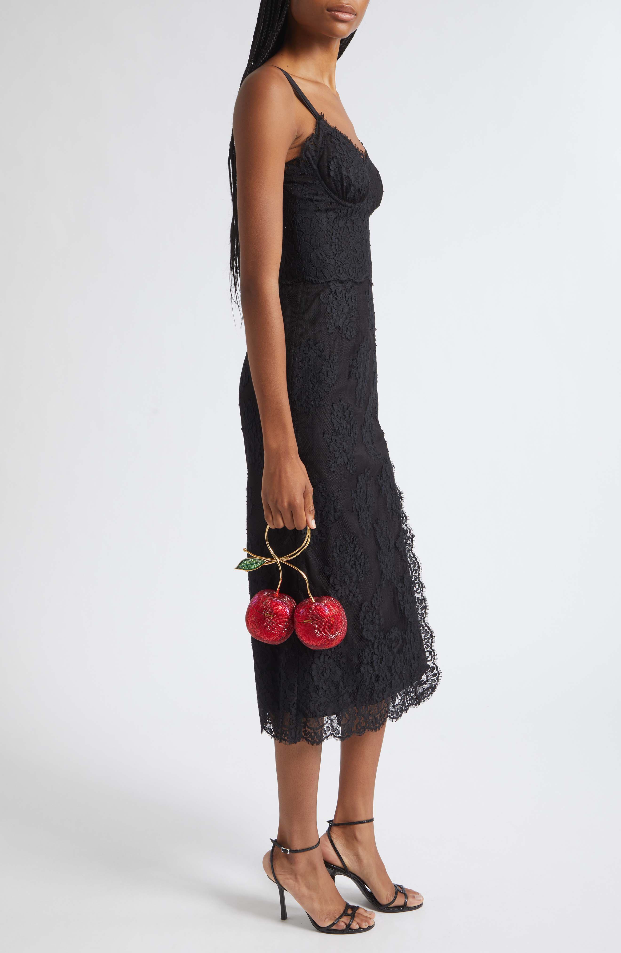 Cherries Sweetheart Clutch, Alternate, color, CHAMPAGNE LIGHT SIAM MULTI