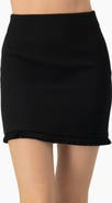 IVONNE Short Skirt with Fringe Details