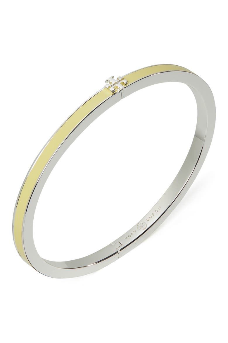 Thin Icon Enamel Bracelet, Alternate, color, LIGHT SILVER / LEMON ZEST