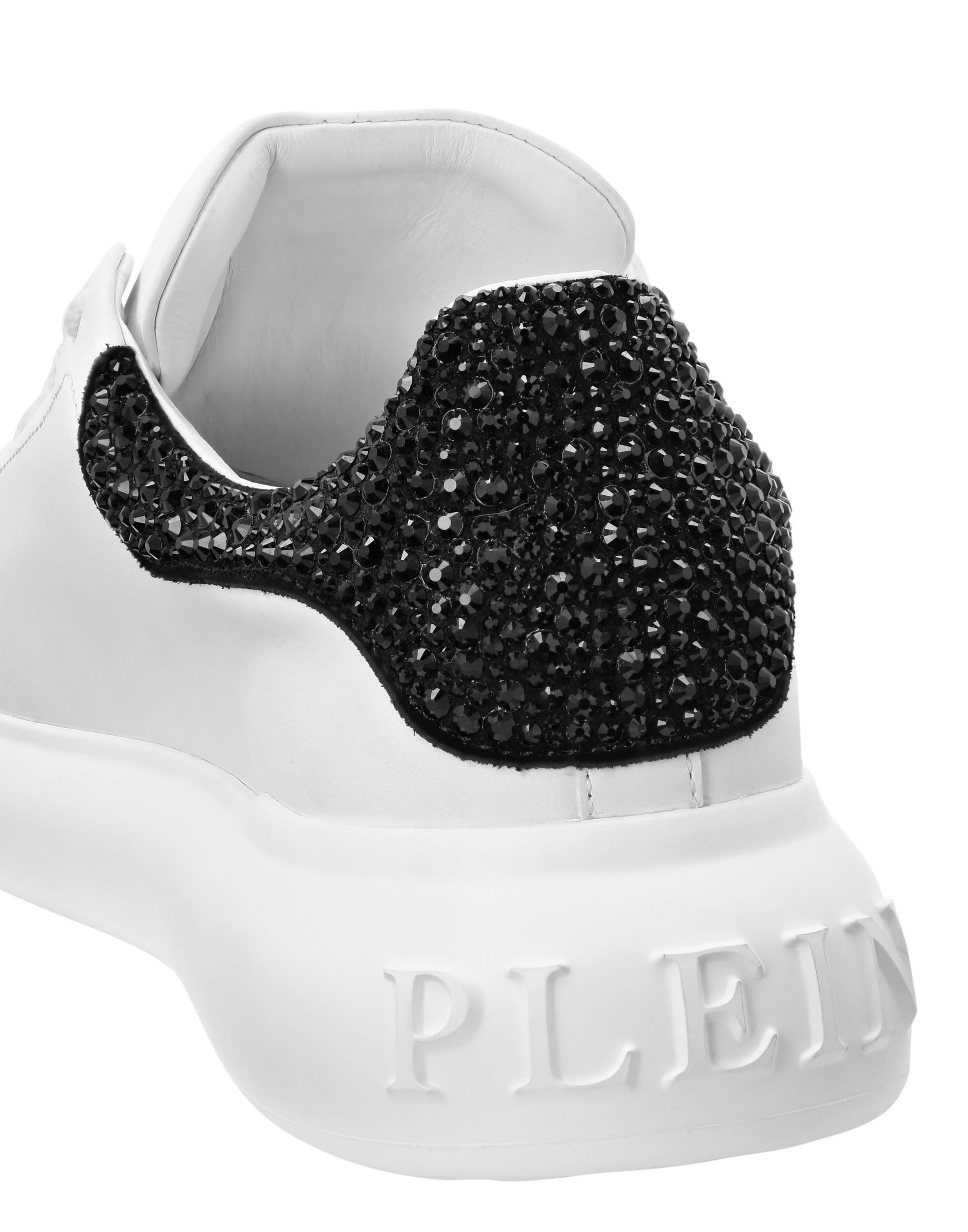 Low Top Sneakers Mix Strass Women, Alternate, color, black