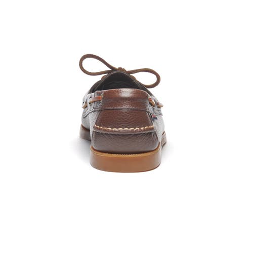 Sebago Lace-up Leather Boat Shoes In Brown