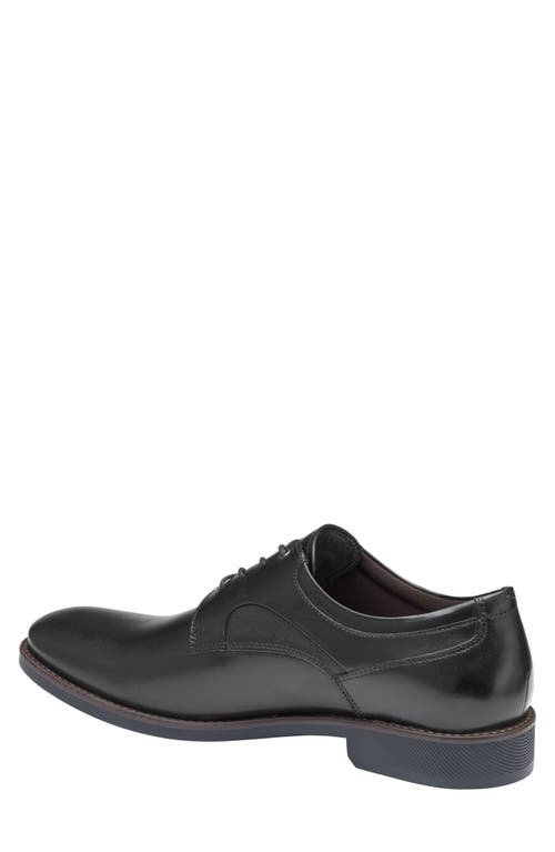 Johnston & Murphy Holcomb Waterproof Plain Toe Derby In Black Waterproof Full Grain