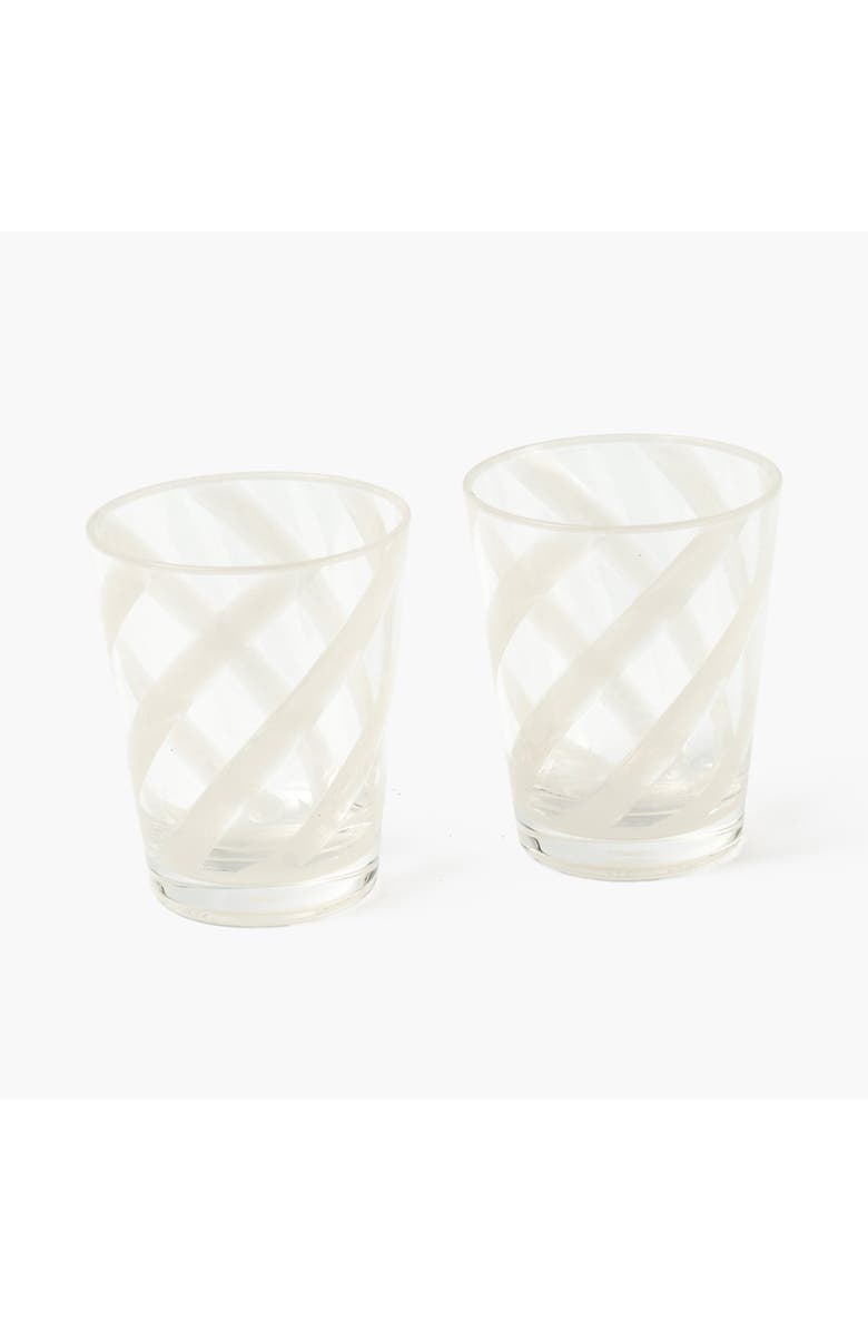 Mrs. Alice Swirl Outdoor Glasses, Alternate, color, White