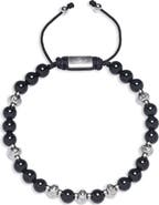 EYE CANDY LOS ANGELES Adrian Agate Beaded Slider Bracelet