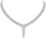 CZ by Kenneth Jay Lane Pavé Cubic Zirconia Floral Y-Necklace