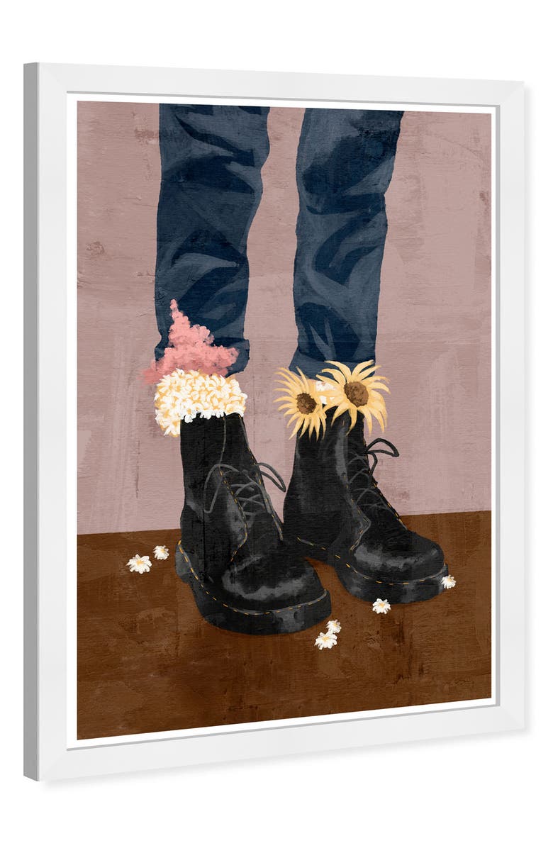 Wynwood Studio WYNWOOD Nature Boots Framed Wall Art, Alternate, color, Blue