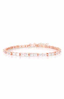 Baguette Cut Cubic Zirconia Tennis Bracelet