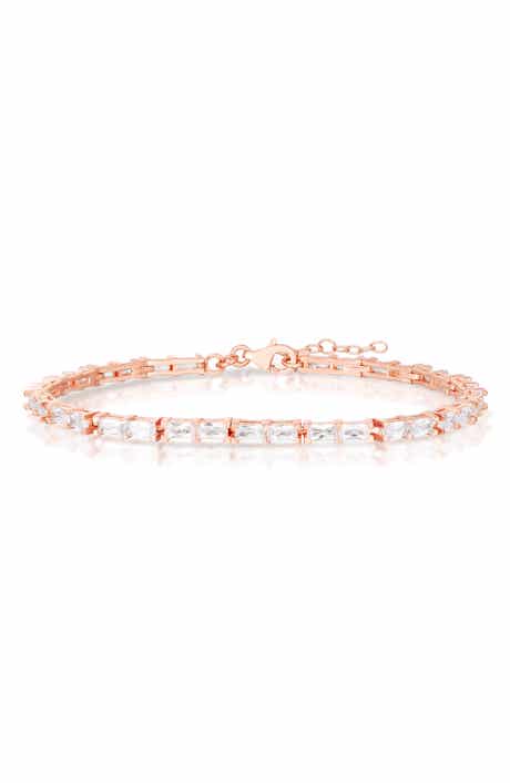 Baguette Cut Cubic Zirconia Tennis Bracelet