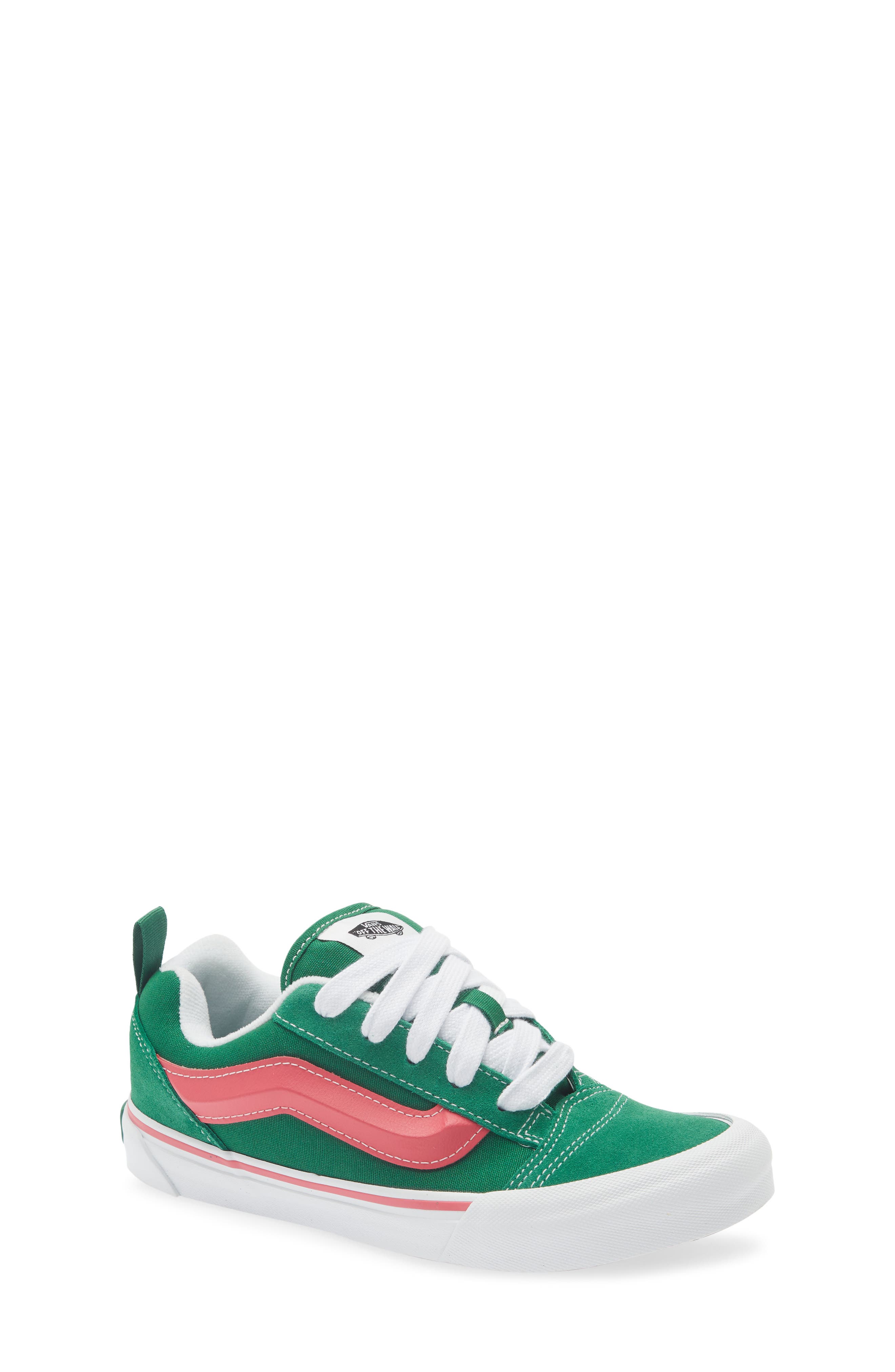 Kids' Knu Skool Sneaker, Main, color, GREEN/PINK