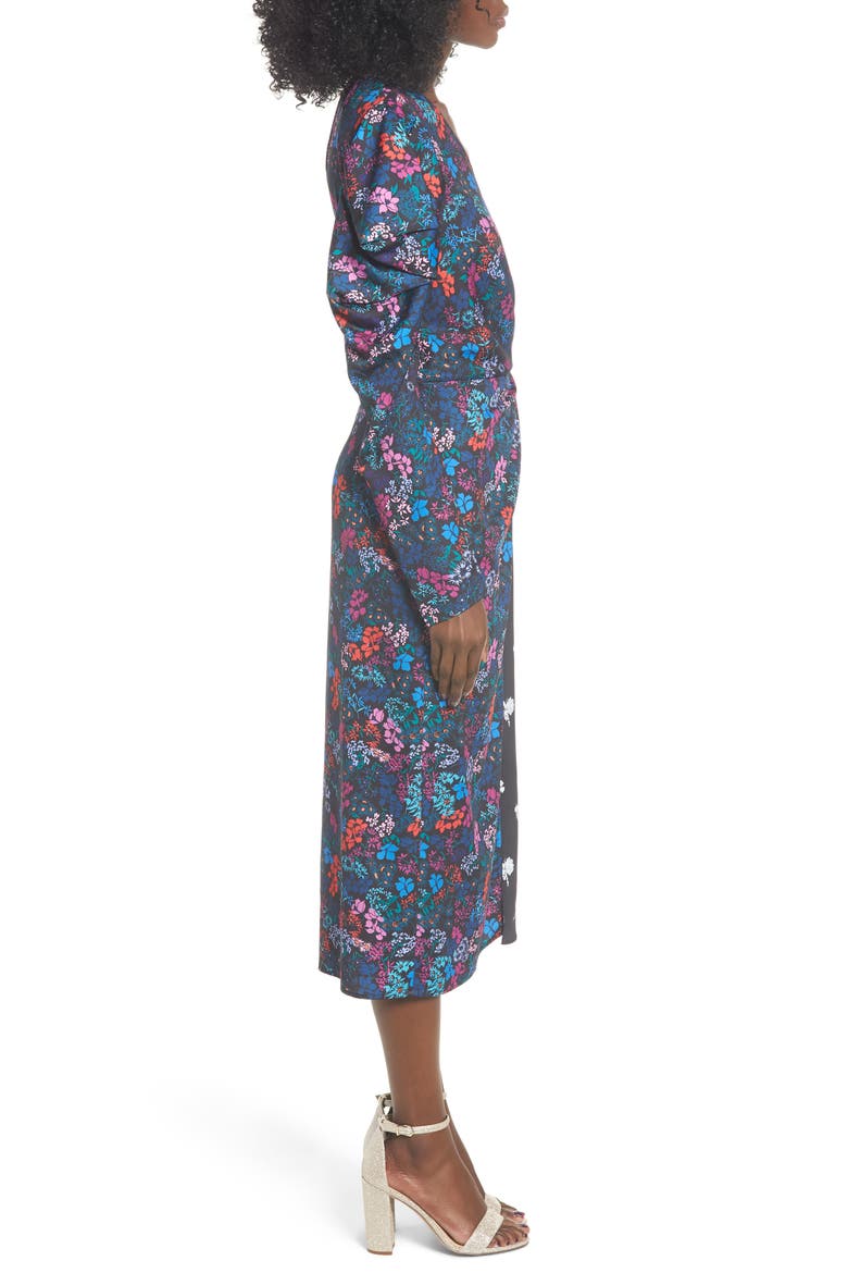 Grand Estate Mix Midi Dress, Alternate, color, BLUE MULTI