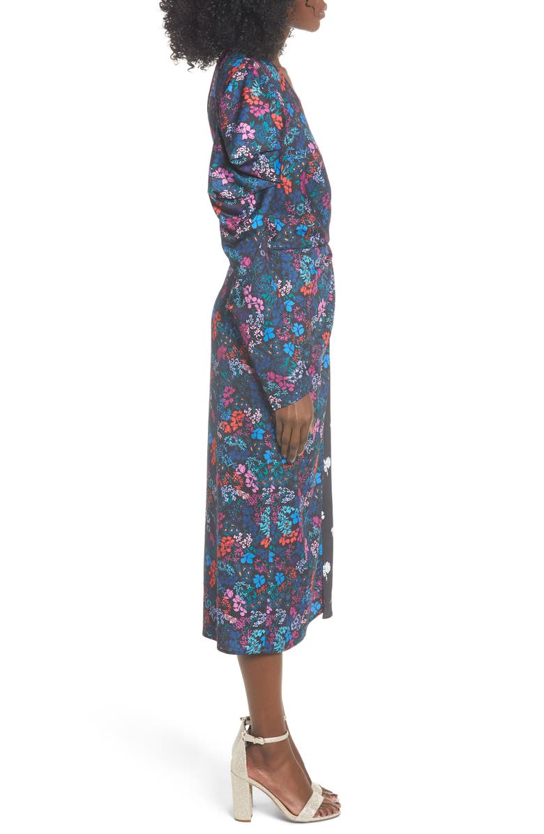 Topshop Grand Estate Mix Midi Dress, Alternate, color,