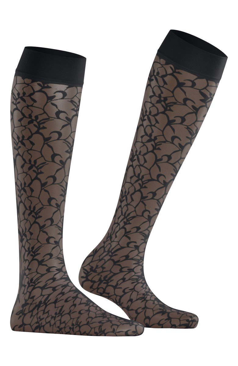 Falke Soft Spell Knee High Socks, Main, color, Black