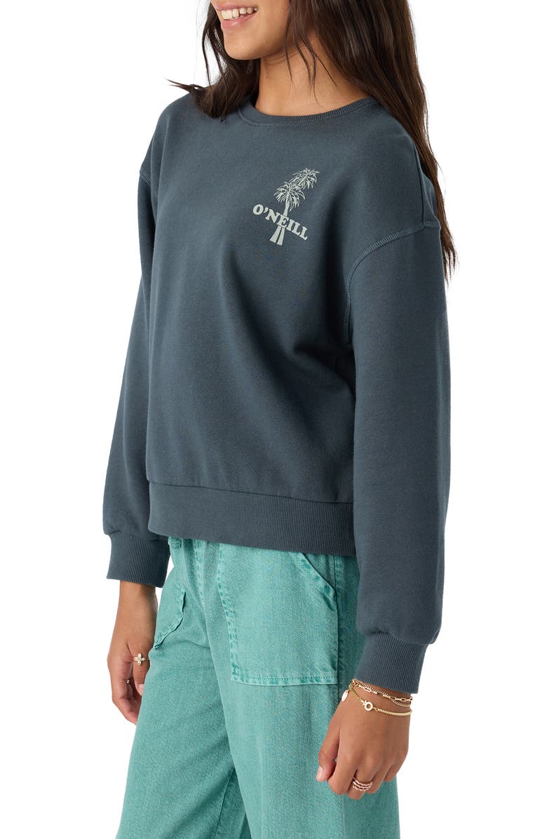O'Neill Kids' Ana Graphic Sweatshirt, Alternate, color, Slate