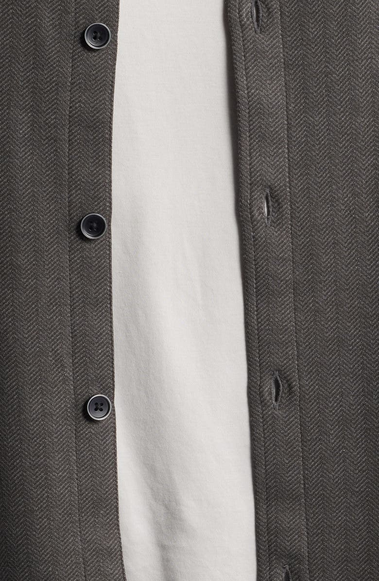 Robert Barakett White Stone Knit Overshirt, Alternate, color, Charcoal