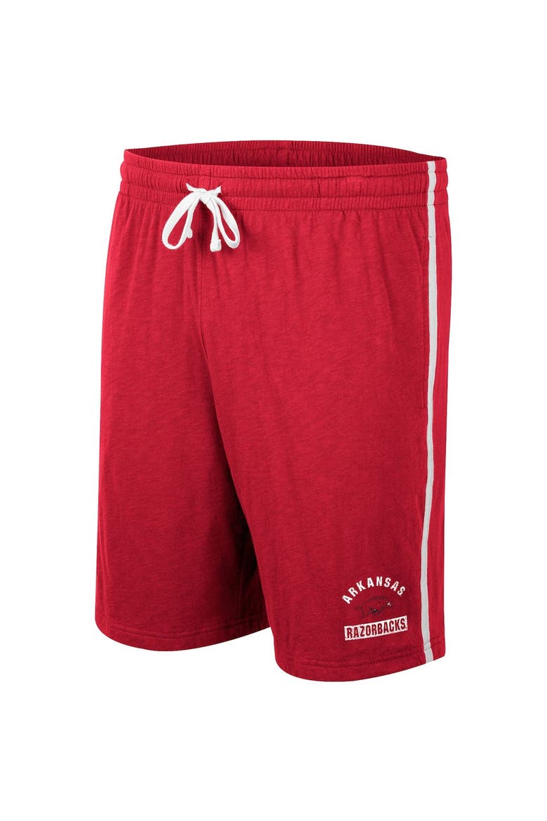 Men's Colosseum Cardinal Arkansas Razorbacks Thunder Slub Shorts, Alternate, color, Cardinal