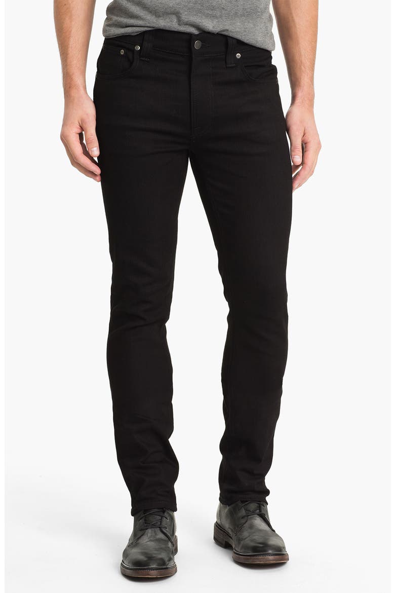 'Thin Finn' Skinny Fit Jeans, Main, color, BLACK RING