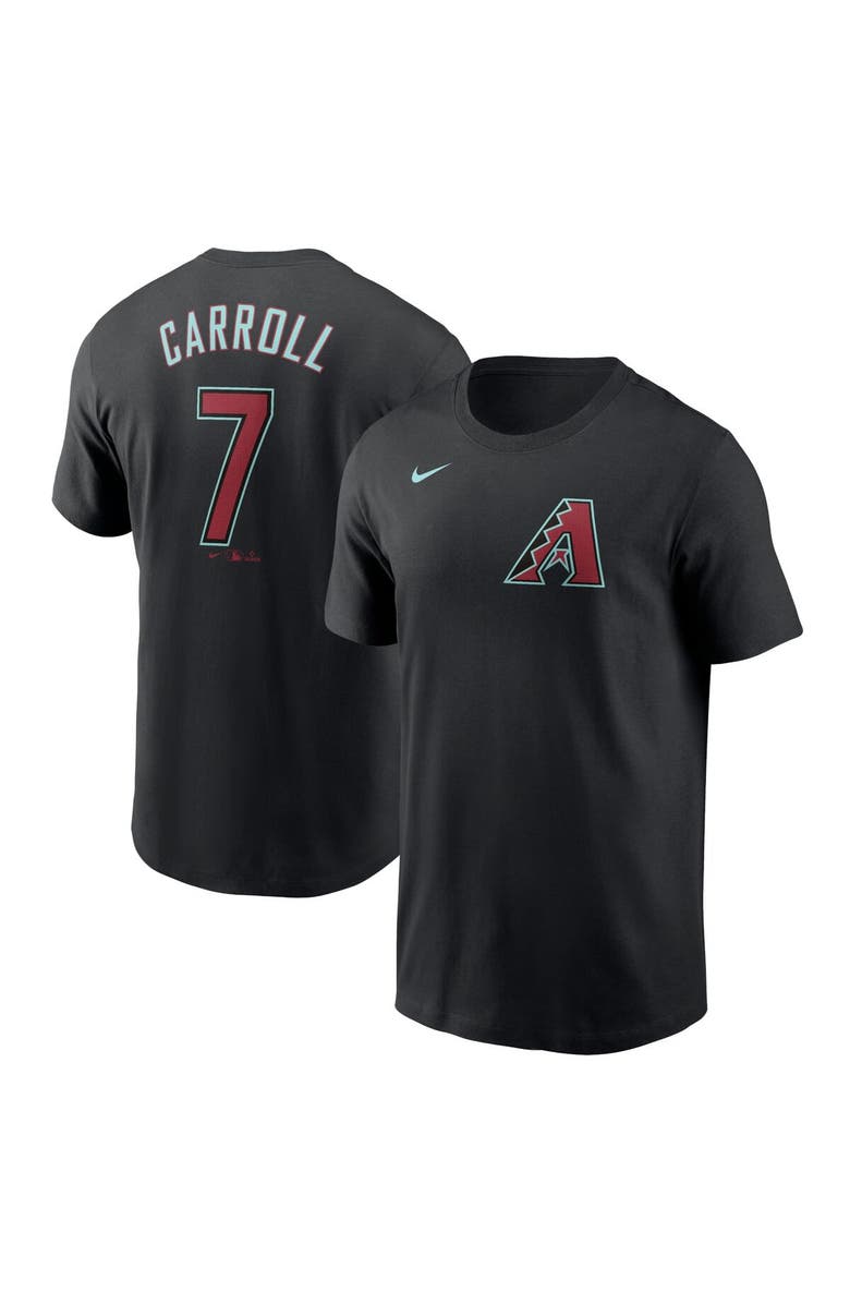 Nike Men's Nike Corbin Carroll Black Arizona Diamondbacks 2024 Fuse Name & Number T-Shirt, Main, color, Black