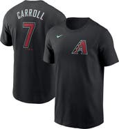 Nike Men's Nike Corbin Carroll Black Arizona Diamondbacks 2024 Fuse Name & Number T-Shirt