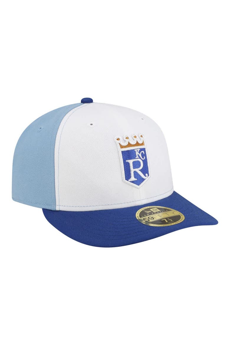 Men's New Era  White/Blue Kansas City Royals Authentic Collection On-Field Low Profile 59FIFTY Fitted Hat, Alternate, color, White