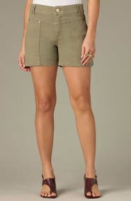 Wit & Wisdom V-Yoke High Waist Twill Shorts
