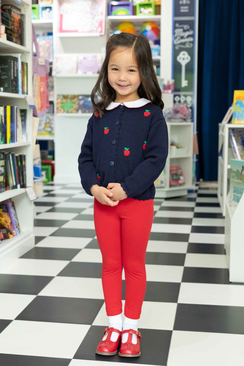 Sweater With Apples, Alternate, color, Navy Blue
