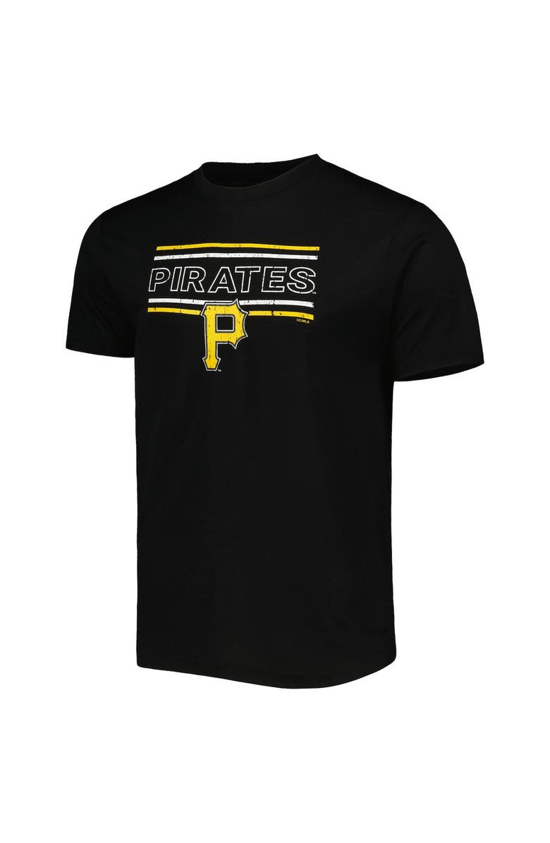 CONCEPTS SPORT Men's Concepts Sport Black/Gold Pittsburgh Pirates Badge T-Shirt & Pants Sleep Set, Alternate, color,