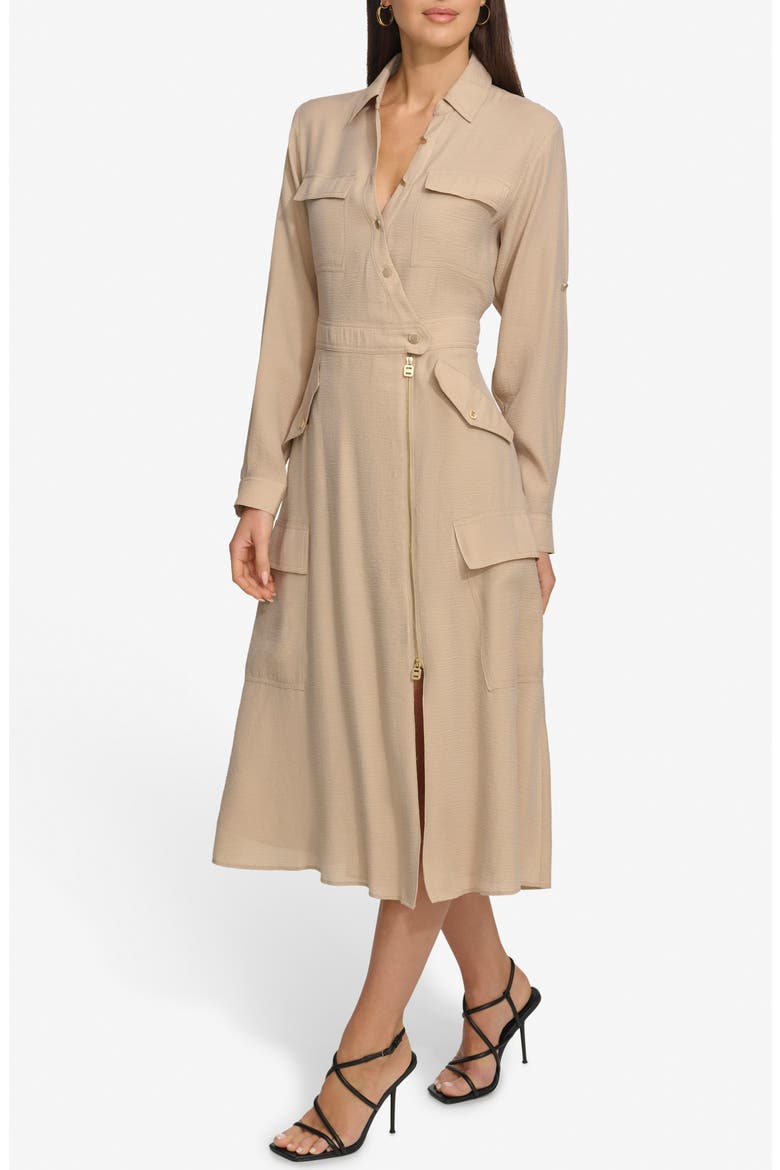 Cargo Midi Dress, Alternate, color, SANDALWOOD